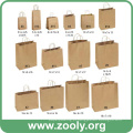 Eco-Friendly Natural Brown sacos de papel Kraft Compras Gift com alças de papel torcido